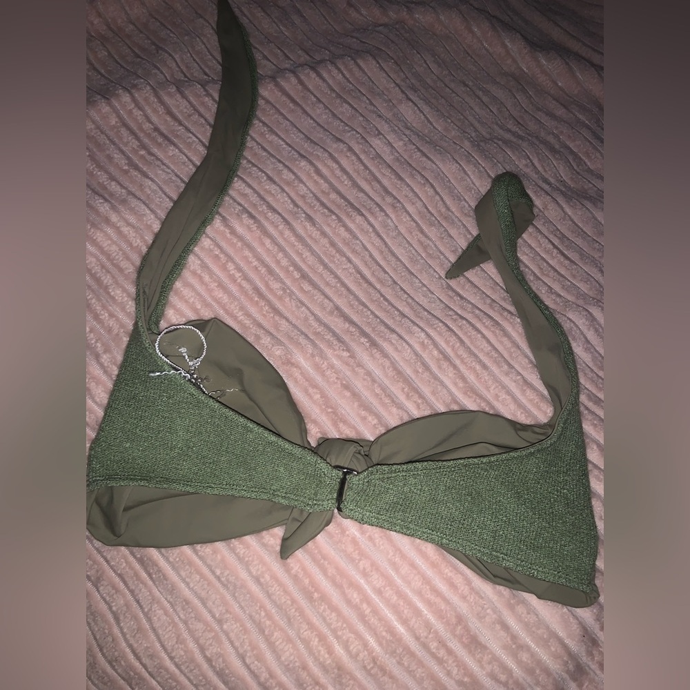 Nwot knit green swim top revolve tacoola M bathing suit spring casual $120 - Picture 7 of 8